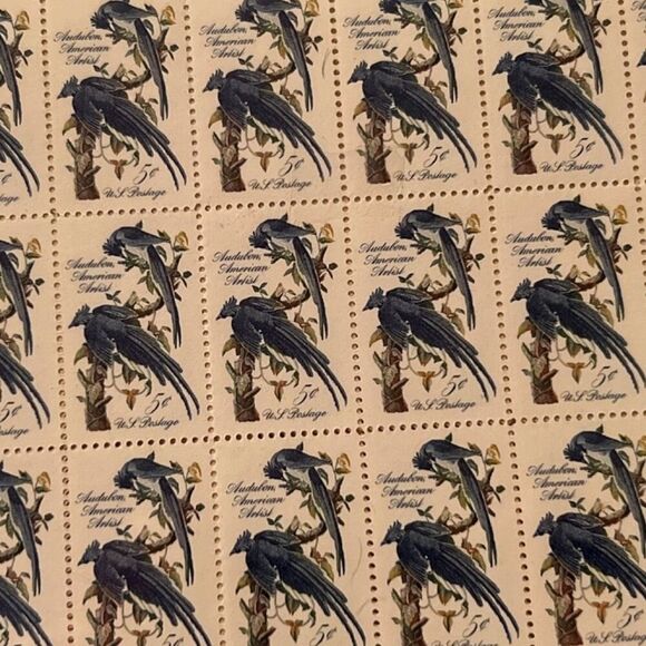 MNH 1963 John James Audubon American Painting Sheet of 50 5c Stamps Scott #1241 - Picture 2 of 2